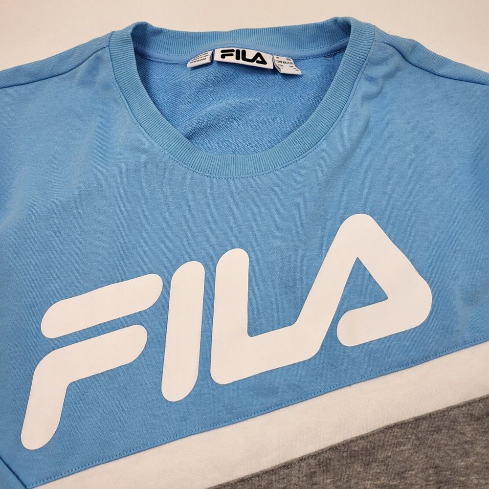 Fila Logo Makisia Crewneck Long Sleeves Graphic Sweatshirt Pullover Shirt XXL 2X